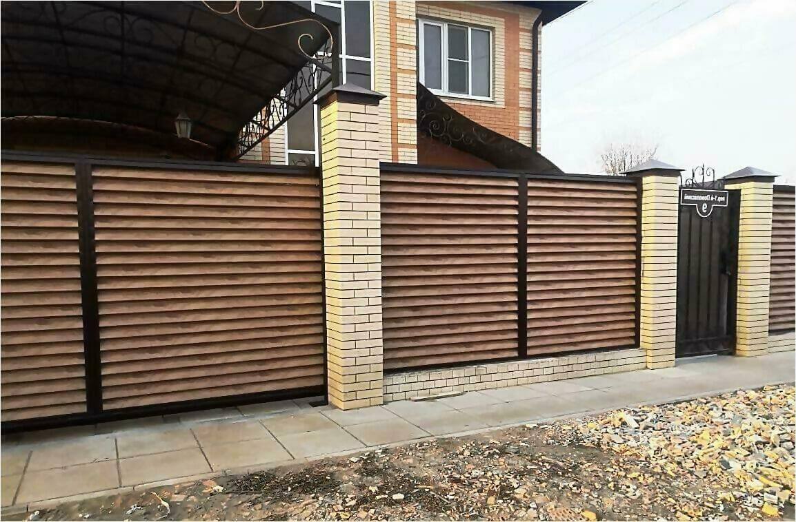 Забор жалюзи 50м светлое дерево фото5 в Переславле-Залесском