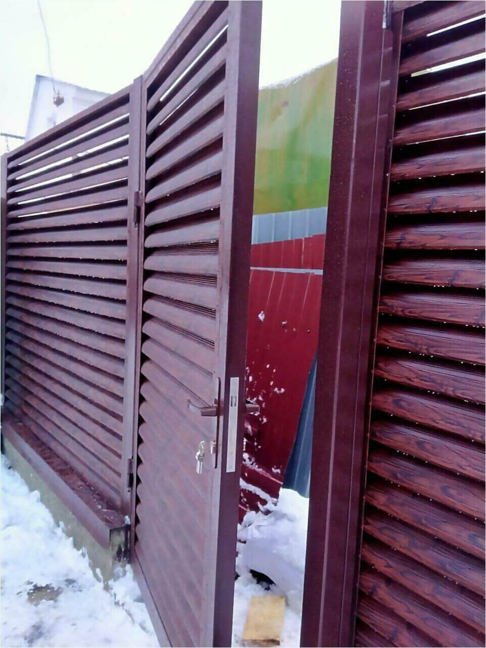 забор-жалюзи Каштан Красный фото2 в Переславле-Залесском