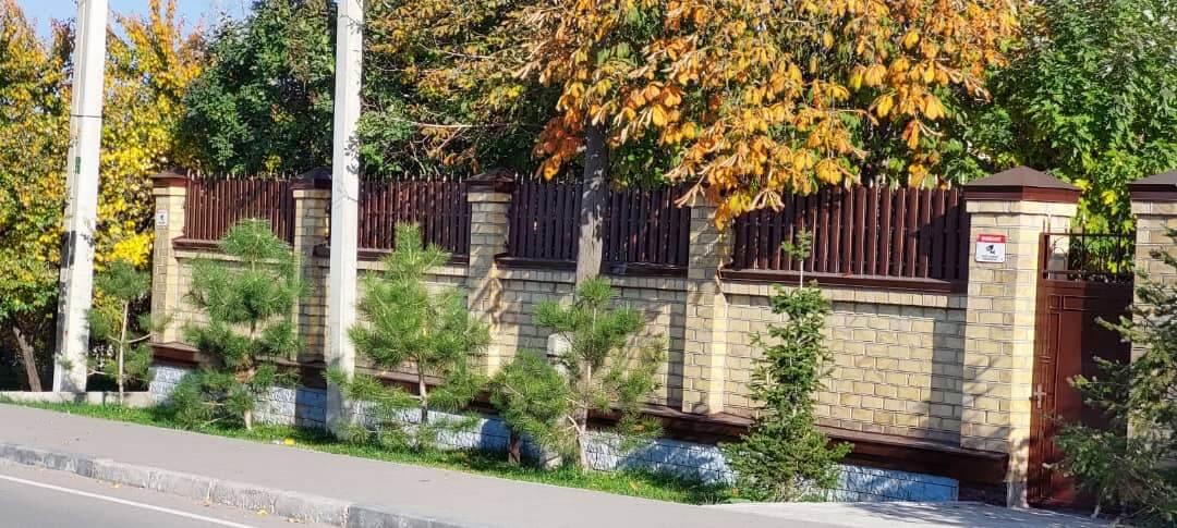 Забор из штакетника 90м Красный Каштан фото6 в Переславле-Залесском