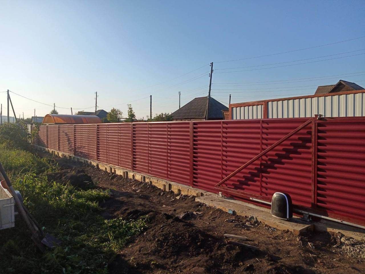 Забор-жалюзи 44м RAL3005/3005 Красное Вино двусторонний фото 3 в Переславле-Залесском
