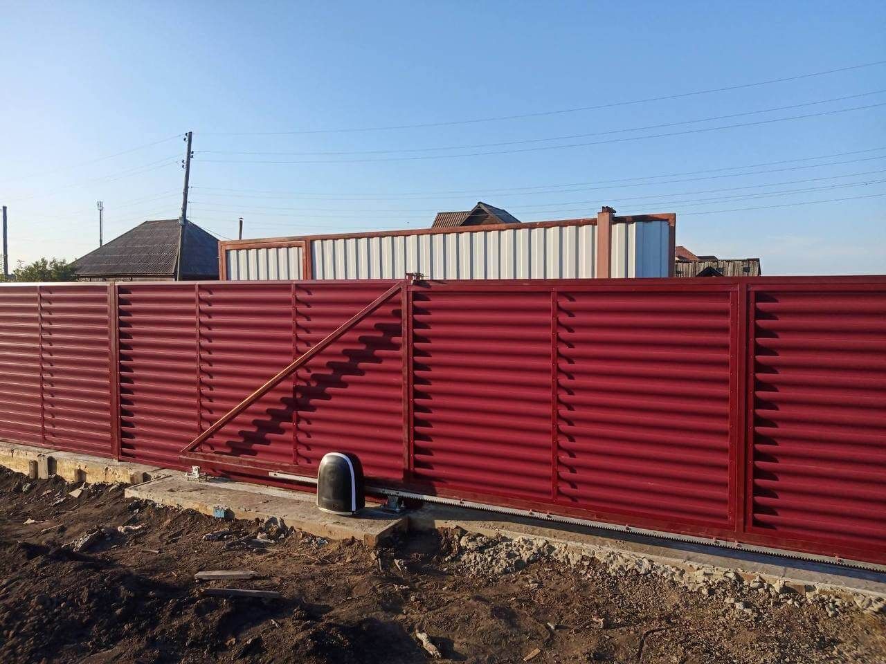Забор-жалюзи 44м RAL3005/3005 Красное Вино двусторонний в Переславле-Залесском