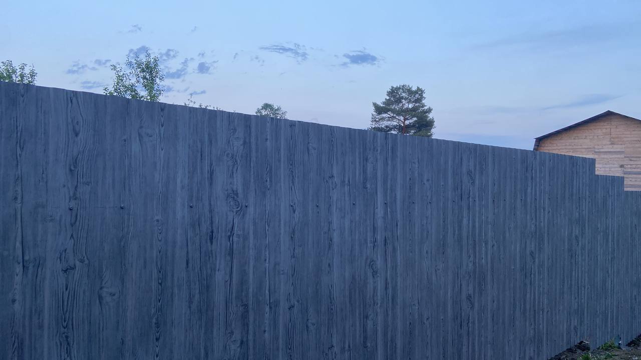 Забор из профнастила НС-10 42м Светлая Береза SteelArt фото 4 в Переславле-Залесском