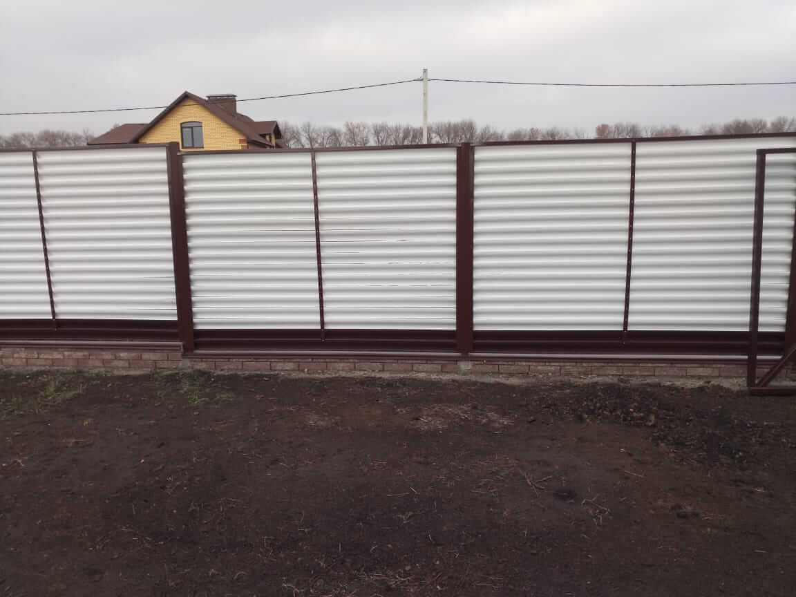 Забор-жалюзи 22м RAL9003/9003 Белый двусторонний фото 1 в Переславле-Залесском